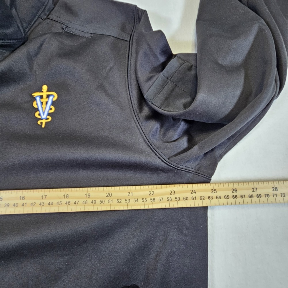 Carhartt Jacket Mens Large Black Veterinarian Logo Rugged Scrub Half Zip‎ - Picture 12 of 14